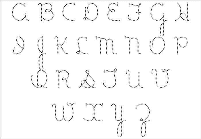 Alfabeto Pontilhado Para Imprimir Em A Letra Cursiva E Bast O Blog