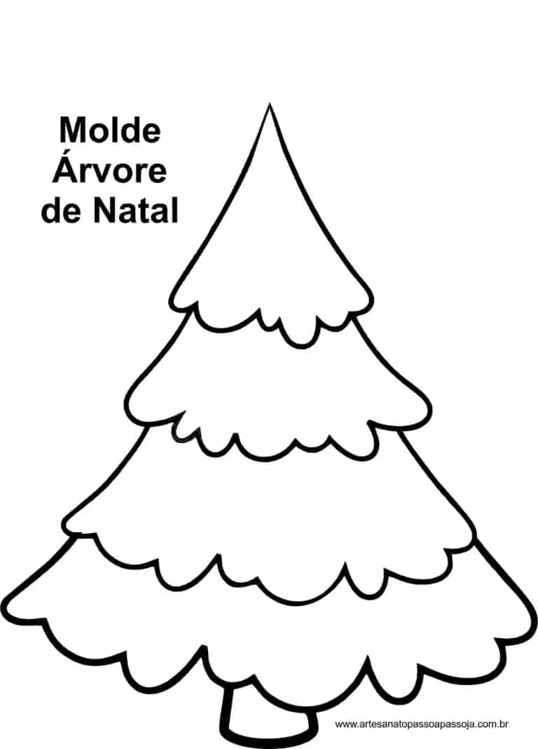 Molde Rvore De Natal Pronto Para Baixar E Imprimir Artesanato Passo