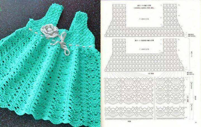 receita de vestido de croche infantil passo a passo