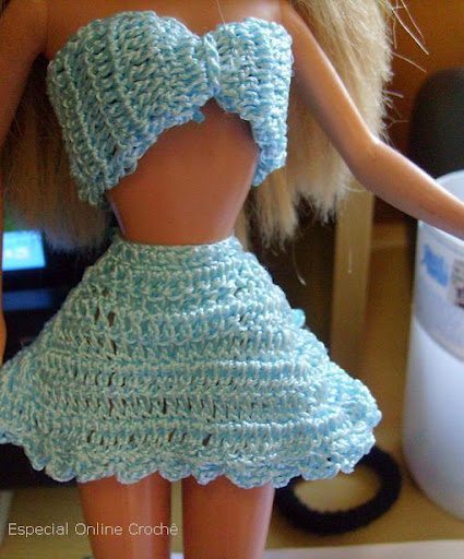 Roupa de Crochê para Boneca Barbie