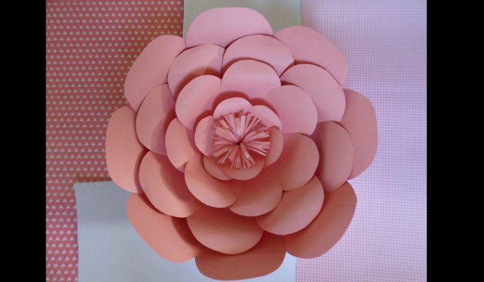 rosas de papel salmão