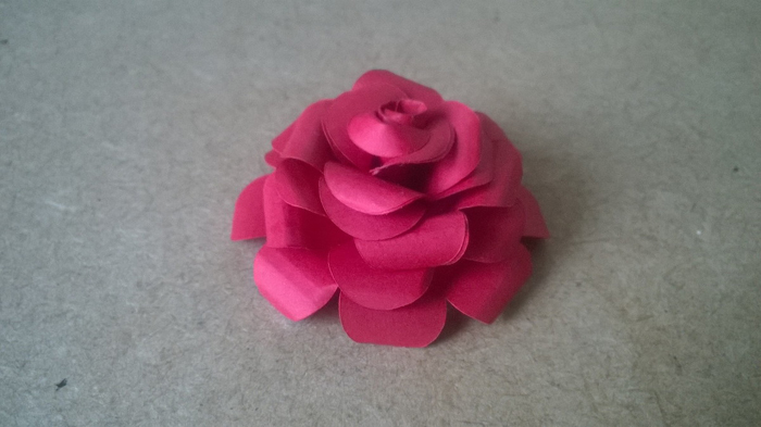 rosas de papel magenta