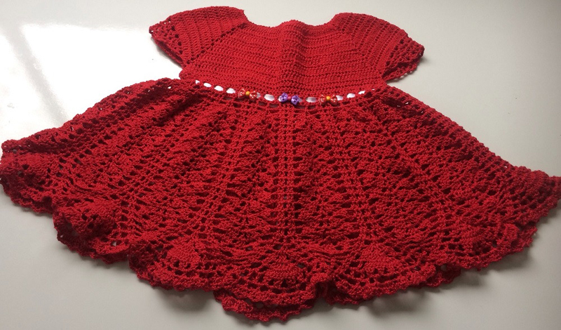 Vestido de Crochê para Bebê com Gráfico - Artesanato Passo a Passo!