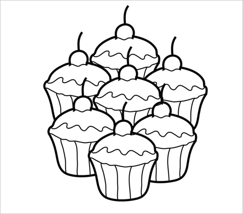 desenho de cupcake varios 