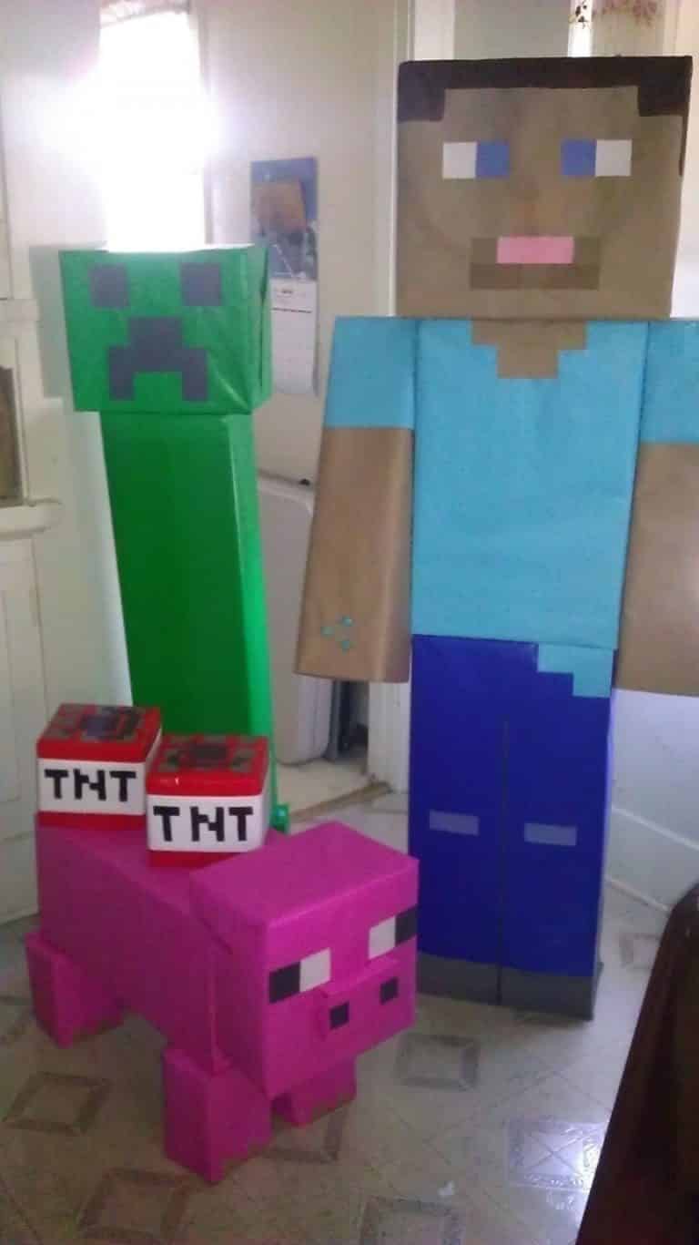 Bonecos Do Minecraft De Papel Como Fazer Artesanato Passo A Passo