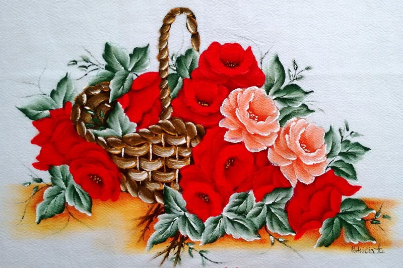 Riscos de Rosas para Pintura em Tecido