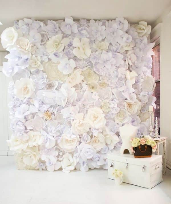 flor de papel parede