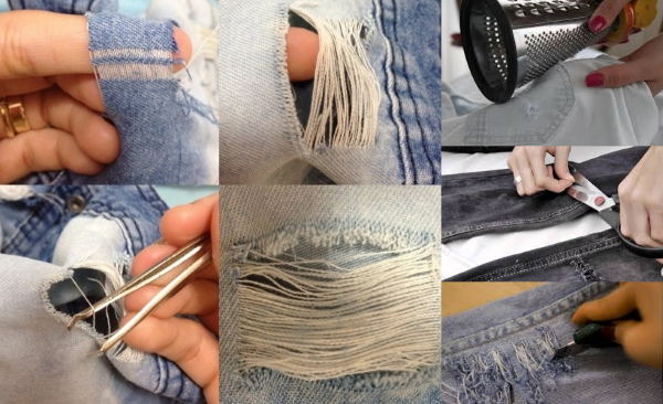 como desfiar jeans com lycra