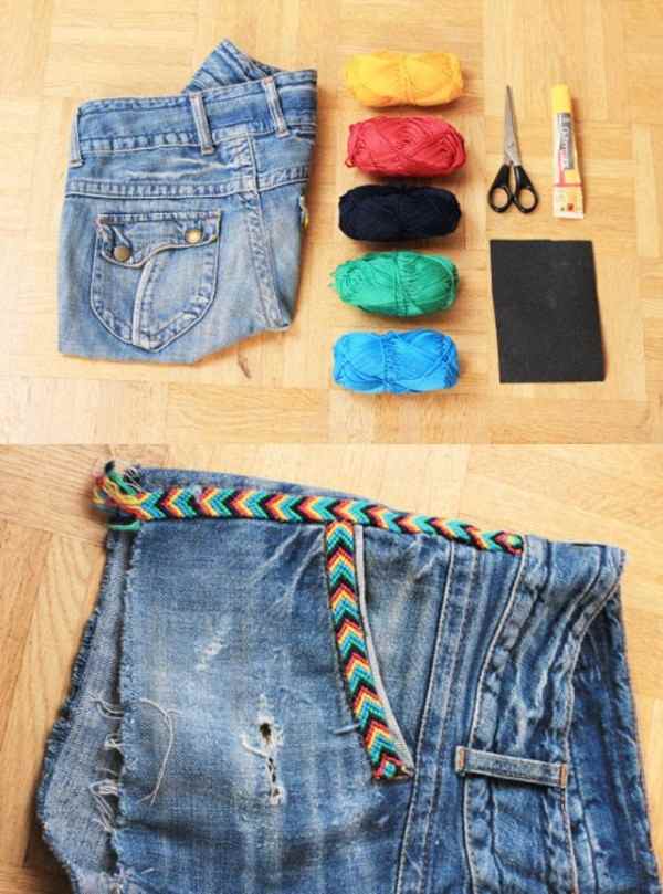 customizar bermudas jeans