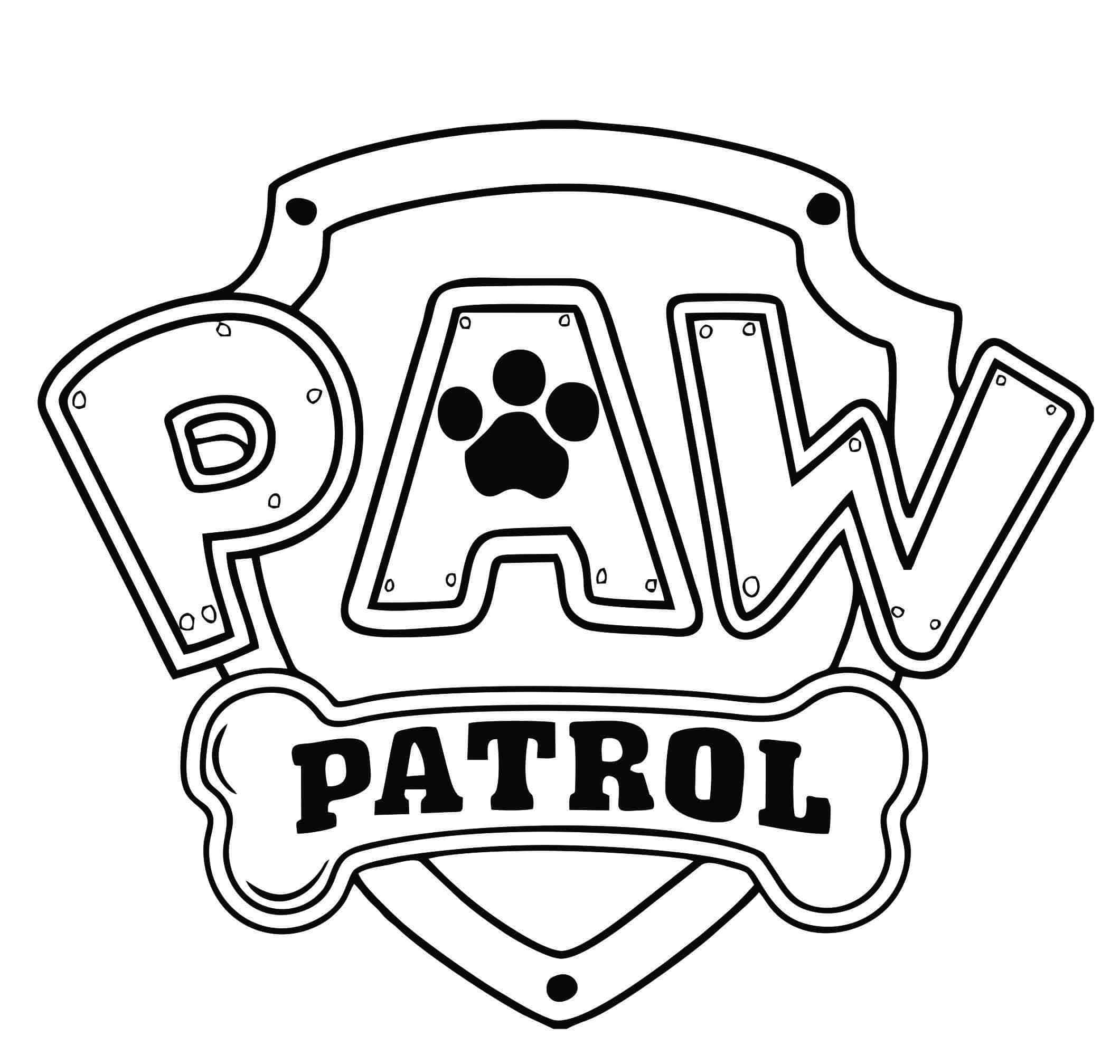 Desenho para pintar da patrulha canina