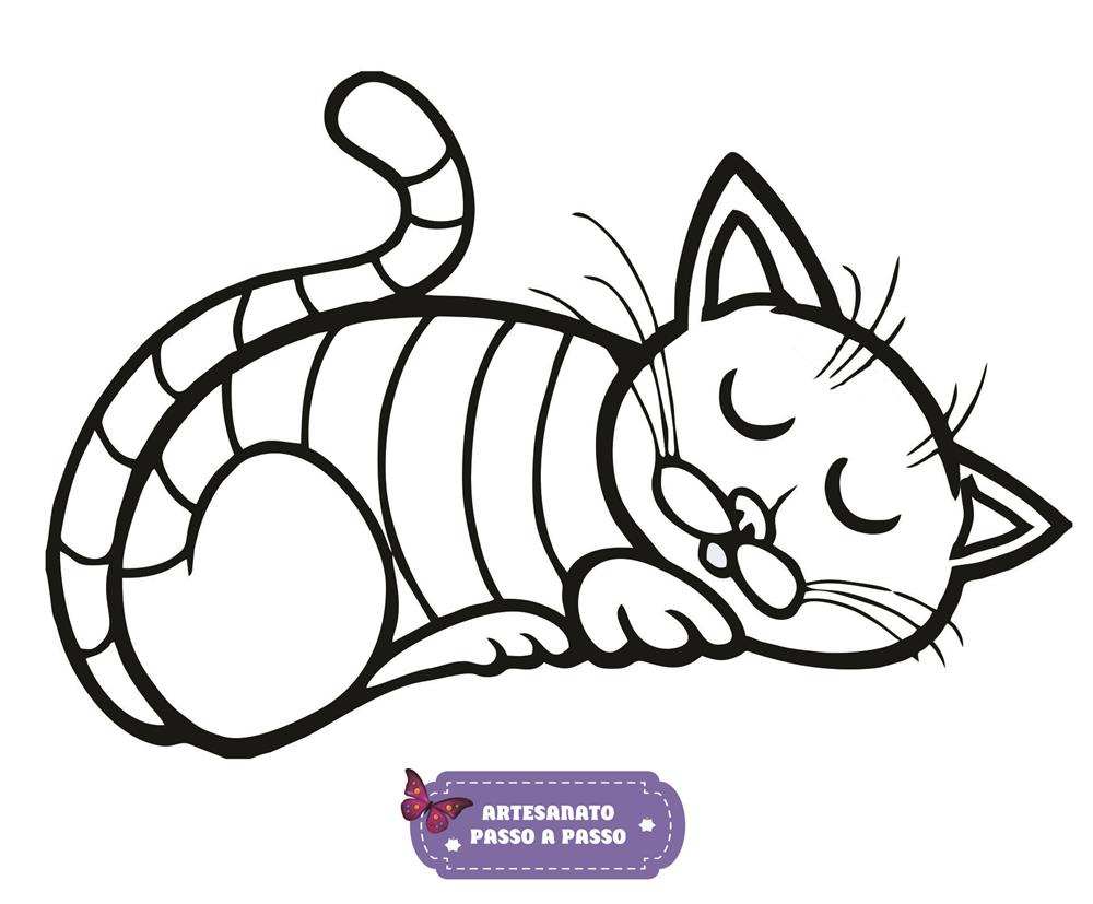 Desenhos de gatos para colorir e imprimir - Artesanato Passo a Passo!
