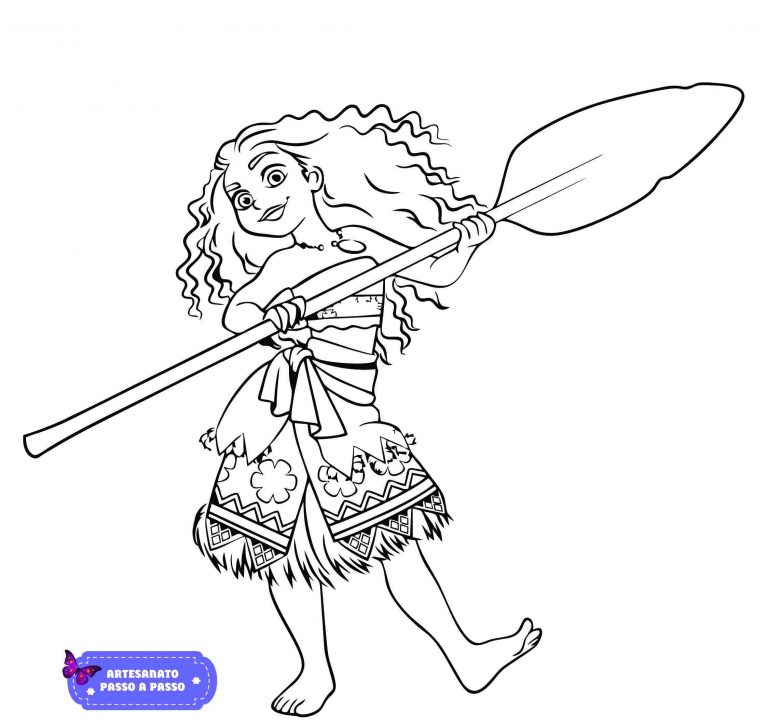 Desenho Para Colorir Moana Artesanato Passo A Passo