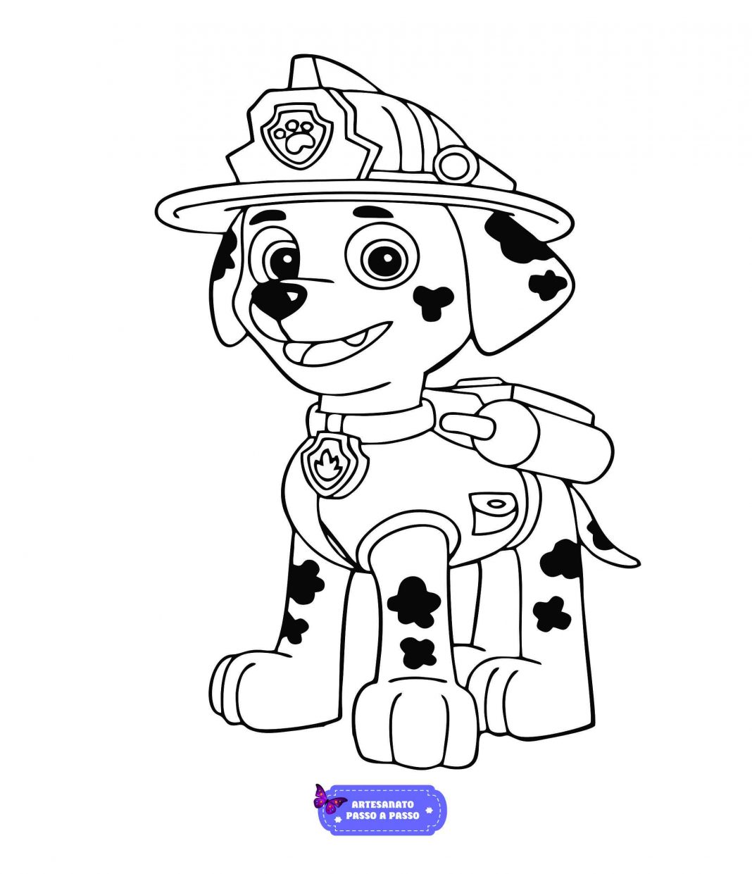 Desenho da Patrulha Canina para Colorir Artesanato Passo a Passo!