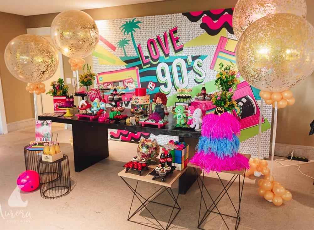 Festa anos 90: +50 Fotos inspiradoras para decorar sua festa