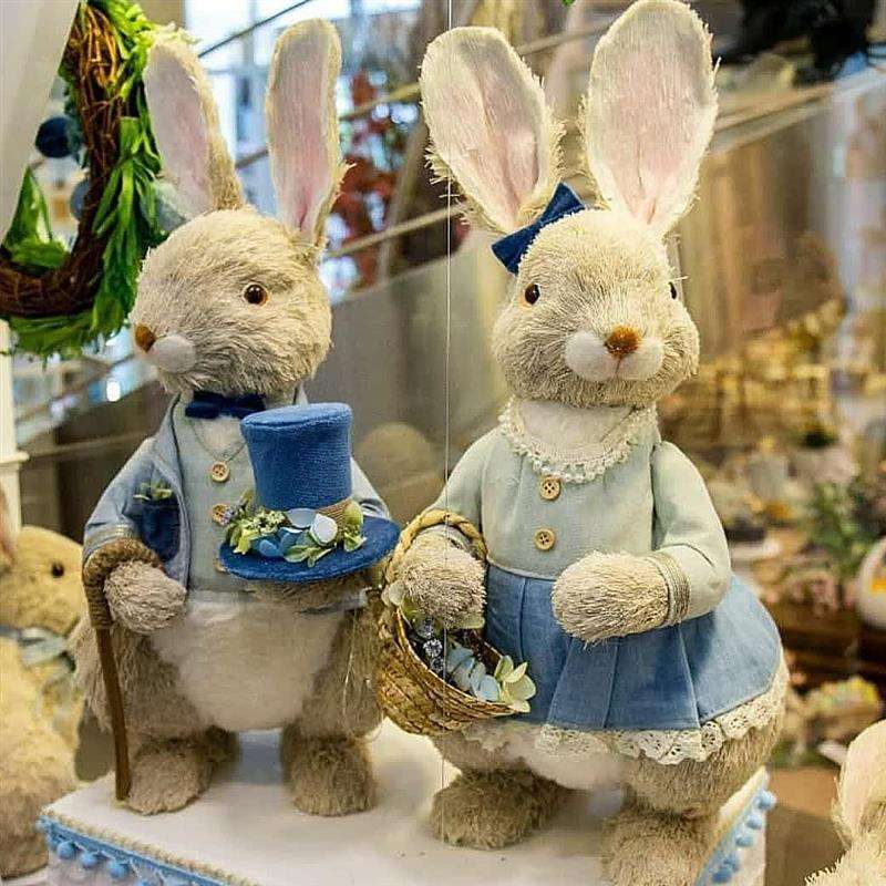 casal de coelhos para decoração de festas