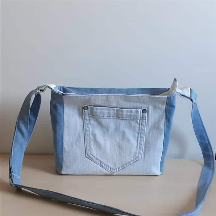 bolsa azul jeans