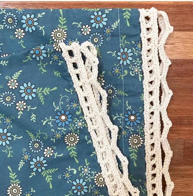 bico de croche simples para toalha de mesa