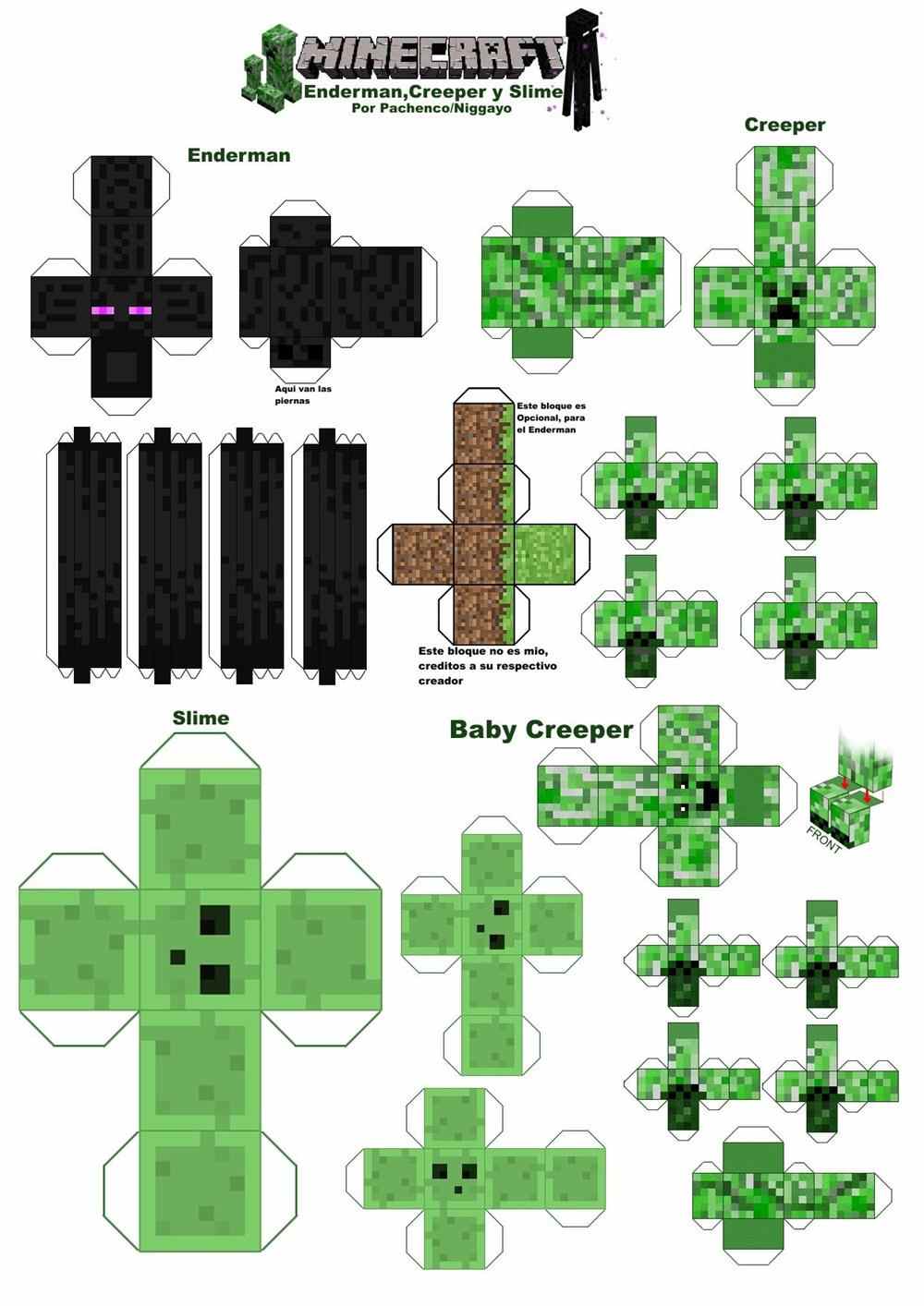 Tutorial Papercraft Minecraft - Ranma Yuuki 