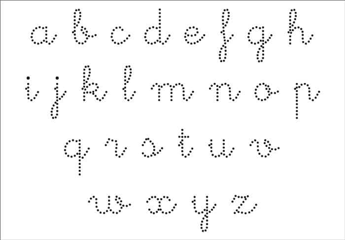 Alfabeto Pontilhado Para Imprimir Em A4 Letra Cursiva E Bastão