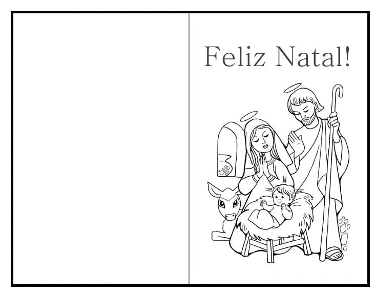 Desenho de Cartão de natal para Colorir - Colorir.com