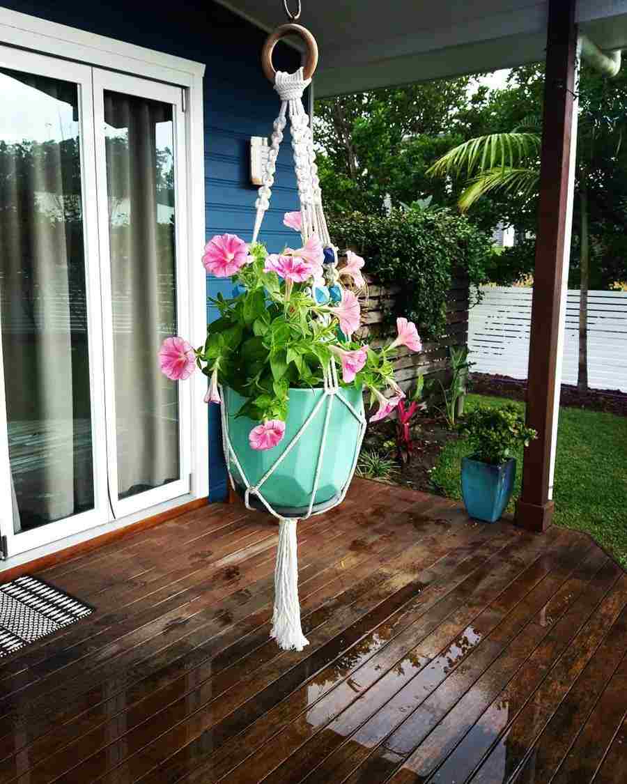 macrame para vaso de flor