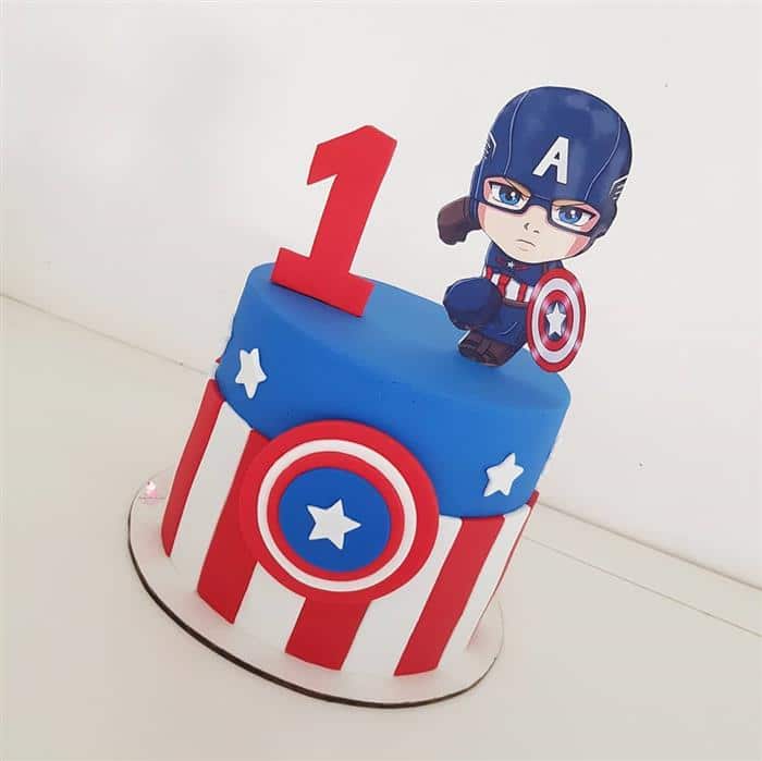 bolo de aniversario capitão america