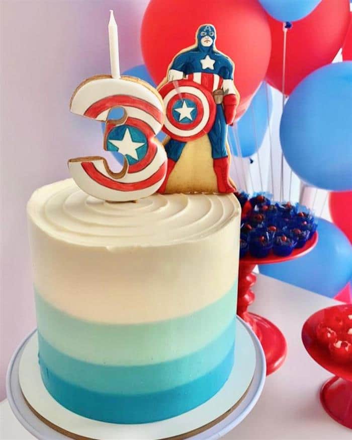 bolo de biscoito do capitão america