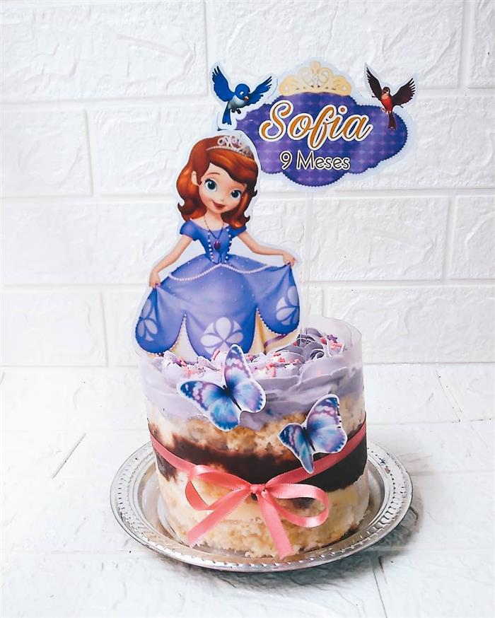 Bolo princesa Sofia  Mini bolos de aniversário, Decoração de bolo  infantil, Bolo festa infantil