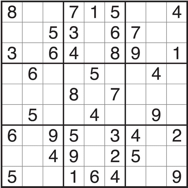 Conjunto de 20 tabelas de nível médio série I para o jogo SUDOKU Once  22012393