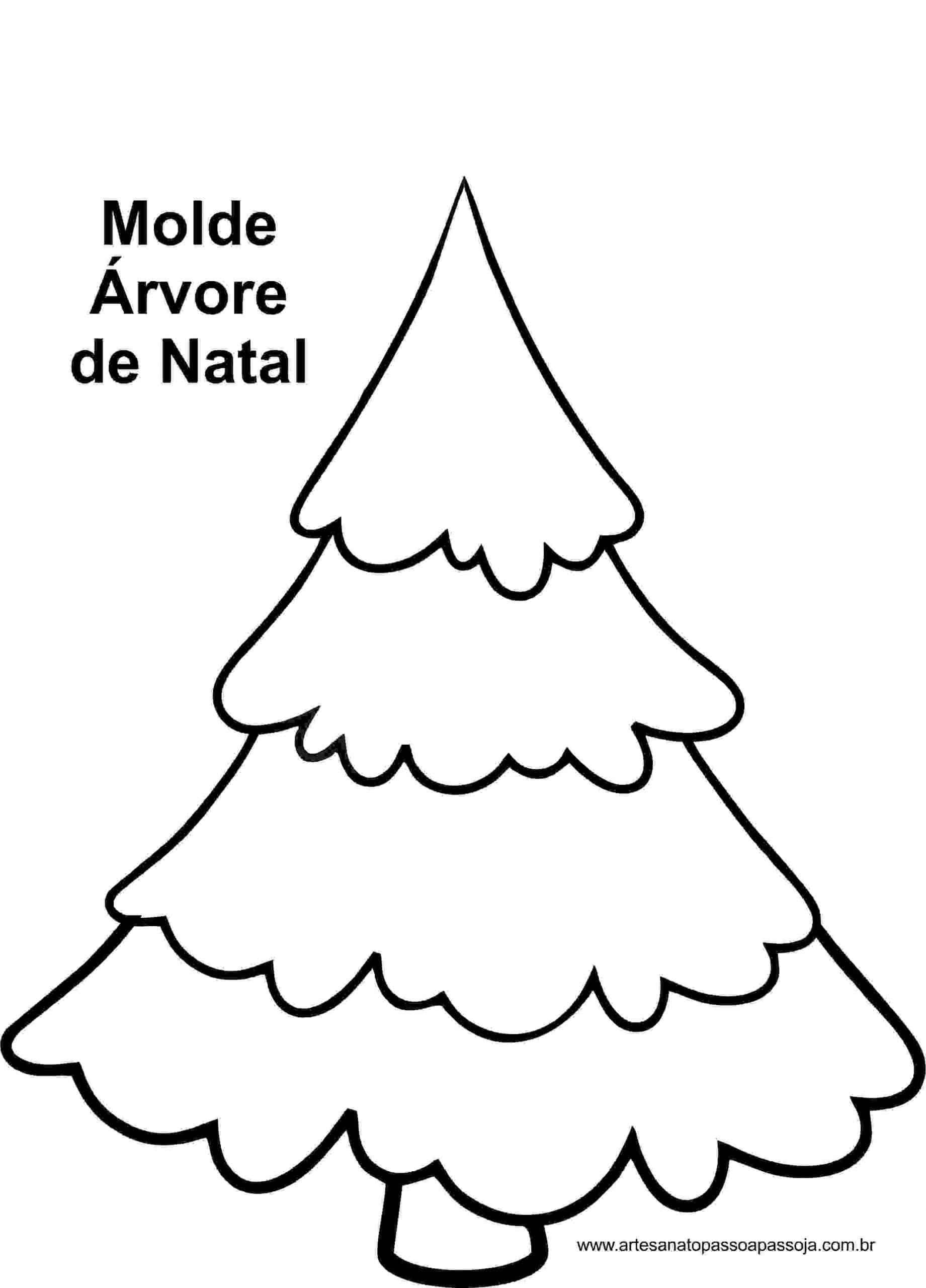 Molde árvore De Natal Pronto Para Baixar E Imprimir Artesanato Passo A Passo