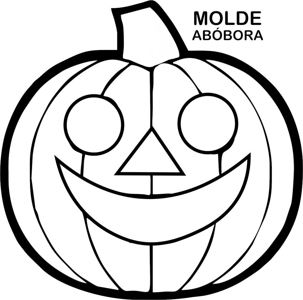 Molde de Abóbora Halloween para imprimir e recortar - Artesanato Passo a  Passo!