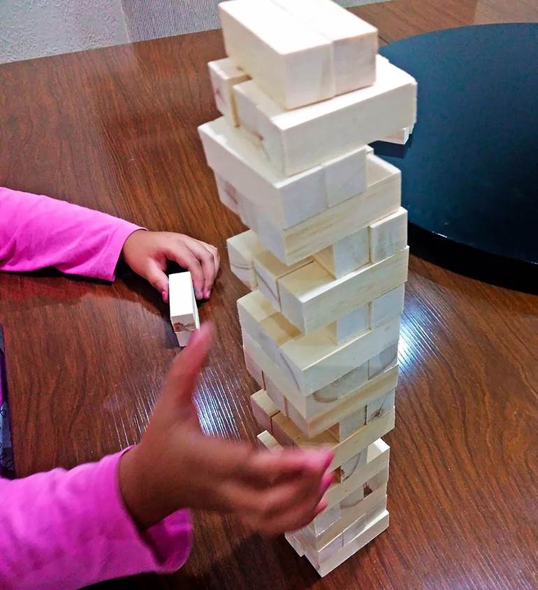 Atividade de somar com jenga