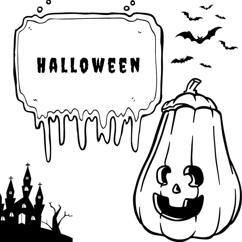 Desenho de Halloween para colorir – Imagem e Molde e para imprimir