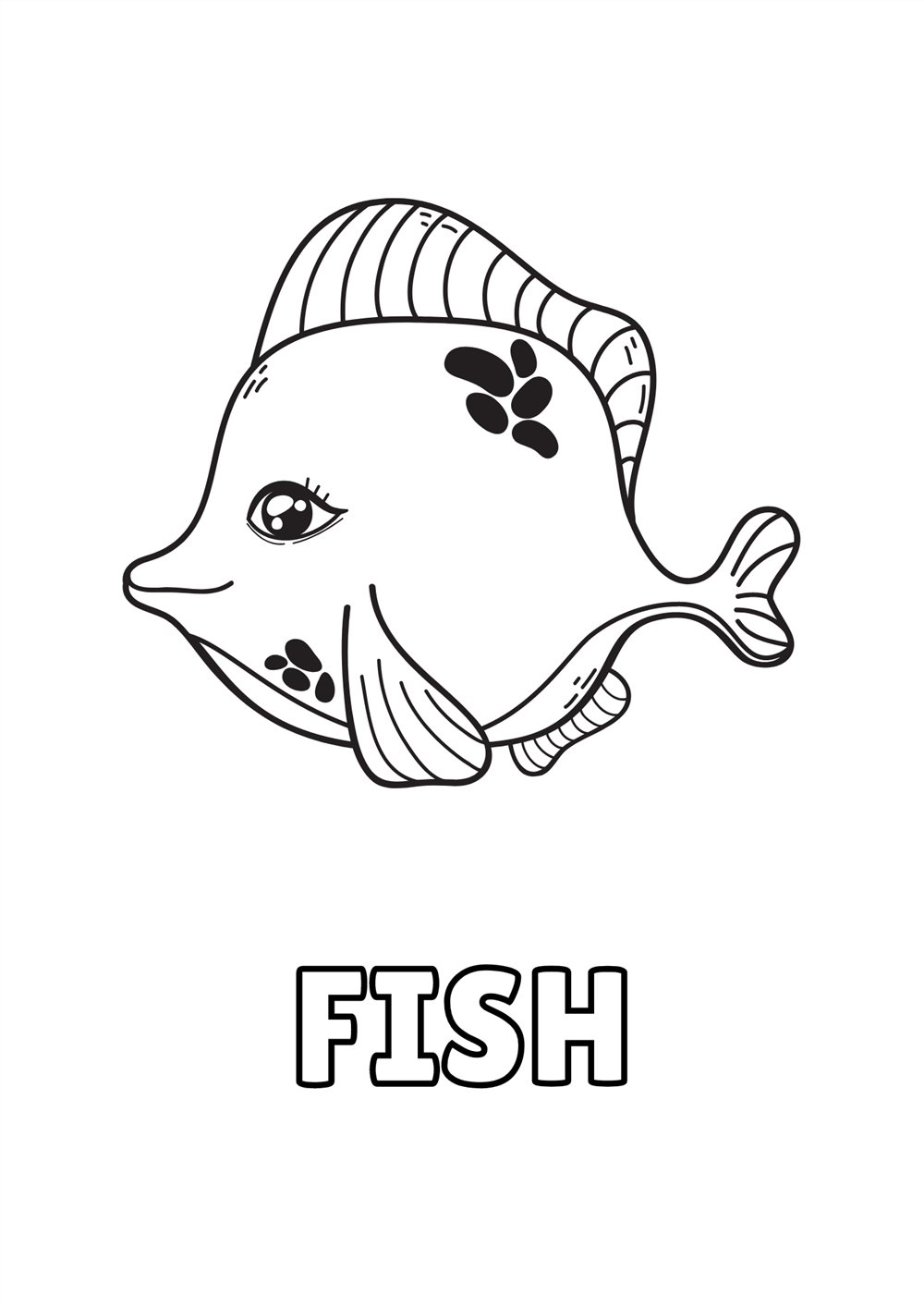 print desenhos: Desenho de peixe para pintar e imprimir, desenho
