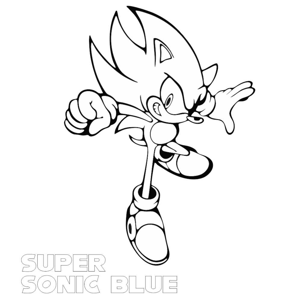 Super Sonic para colorir e imprimir