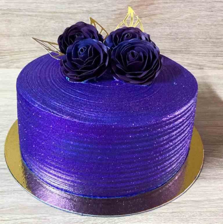 Ideias de bolo roxo com glitter super tendência Artesanato Passo a Passo