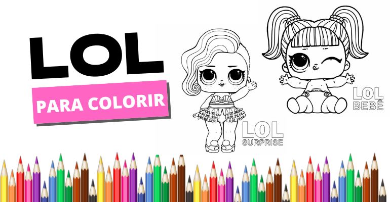 Pintar Desenho de LOL Surprise  Colorindo Bonecas LOL Surpresa