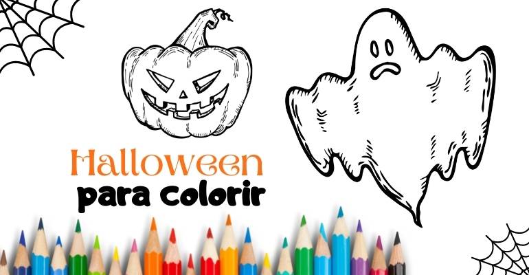 Desenhos para colorir de feliz dia das bruxas com uma bruxa e um gato para  colorir 