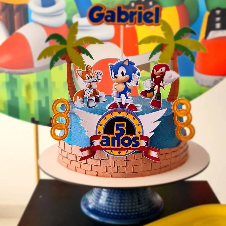 bolo do sonic redondo