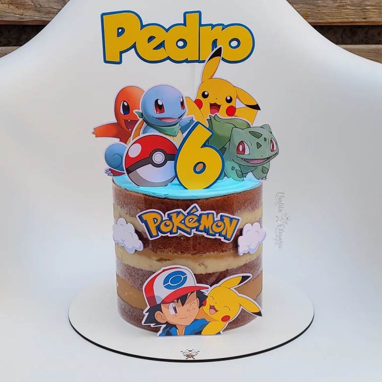 bolo pokemon 2 andares #bolo #bolopokemon #pokémon #festapokemon  #decoraçãopokemon