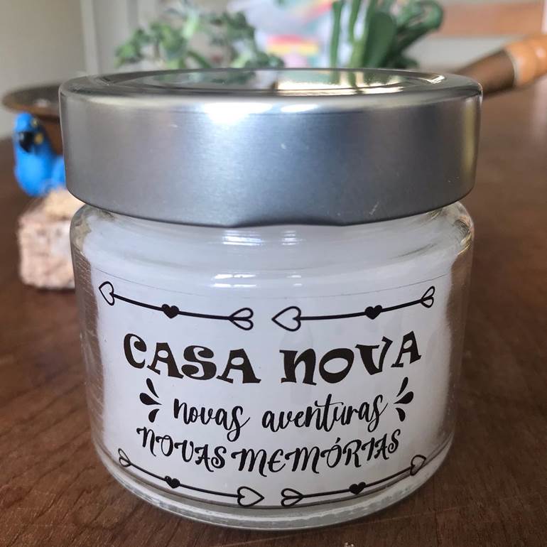 Vela aromatizada lembrancinha chá de cozinha