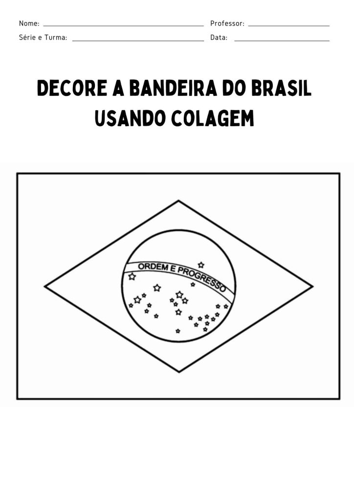 colagem dia da bandeira