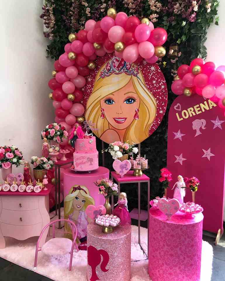 Tema de festa barbie feminino