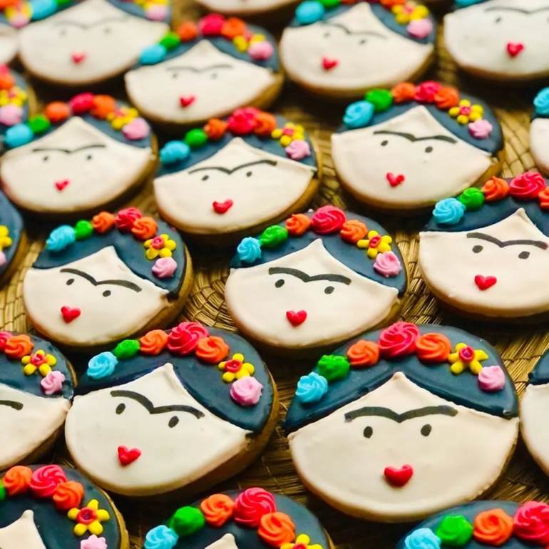 Lembrancinha de biscoito Frida Kahlo