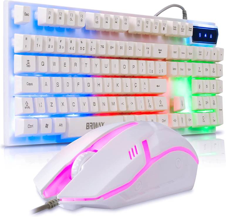 Mouse e teclado gamer para menina de 10 anos