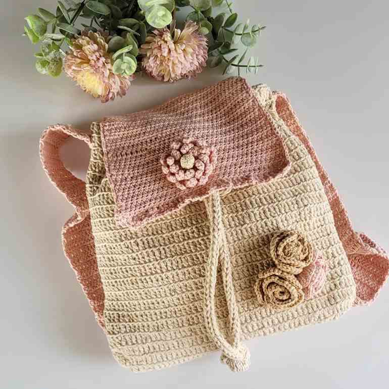 Mochila croche para meninas de 10 anos