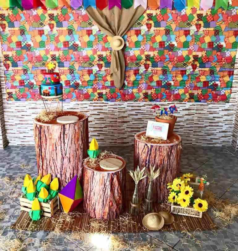 decoração de festa junina na escola simples