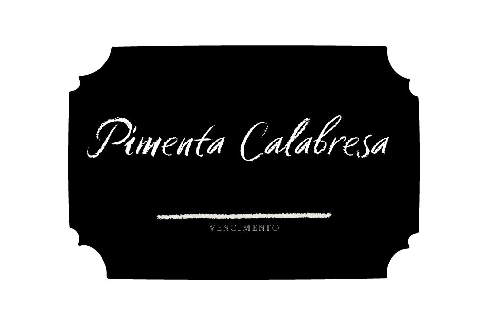 etiqueta de pimenta calabresa