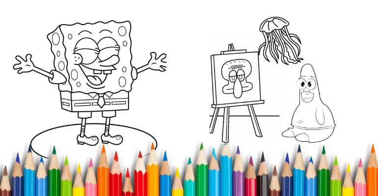 Desenho para Colorir do Bob Esponja - Desenho para Colorir