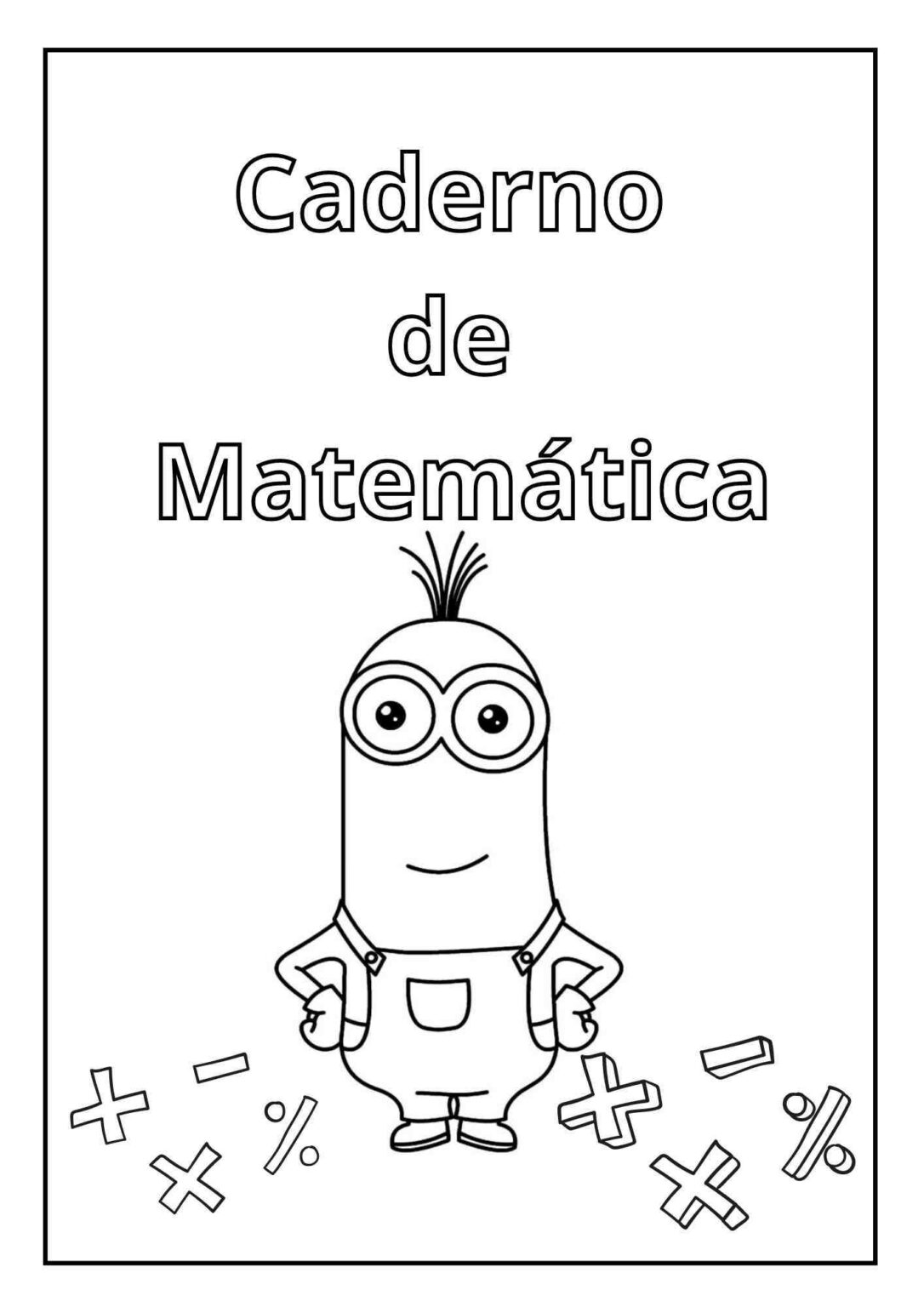 Capa De Caderno De Matemática 10 Modelos Para Imprimir Artesanato Passo A Passo 5371